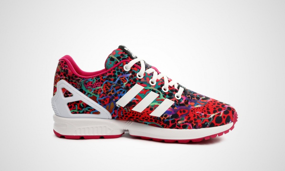 adidas zx flux femme multicolor print